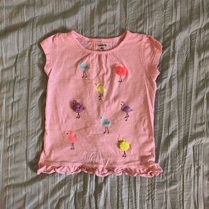 Flamingo puffs shirt